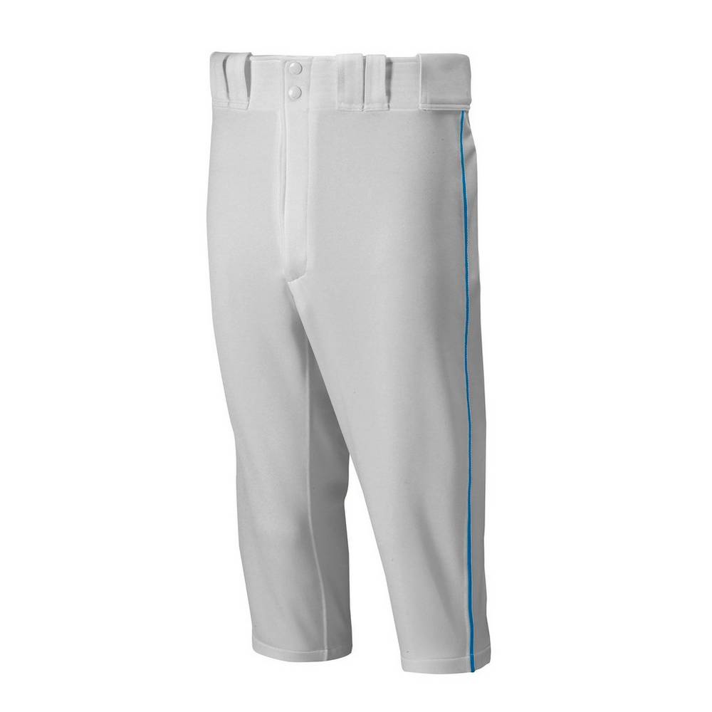Panske Tepláky Mizuno Premier Short Piped Baseball Siva/Kráľovská Modrá Vypredaj YLPC87512